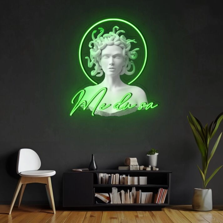 Medusa Head Bust Neon Sign X Acrylic Artwork