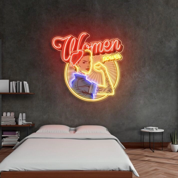 Women In Power Led Neon Acrylic Artwork