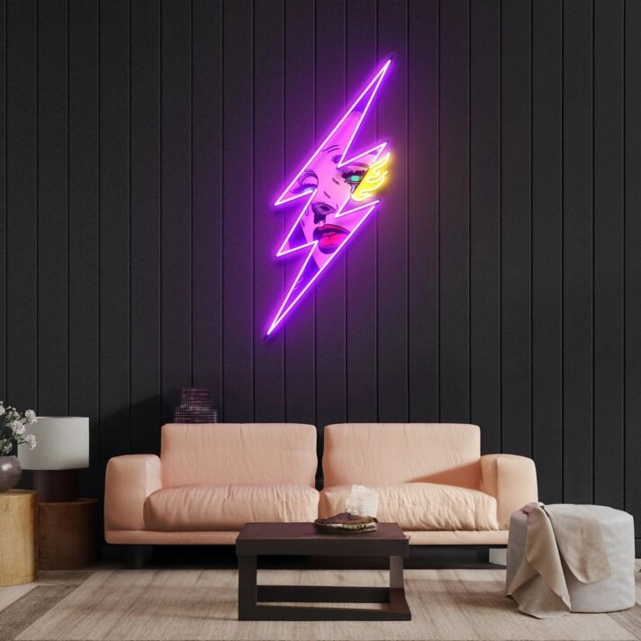 Thunder Girl Led Neon Acrylic Artwork