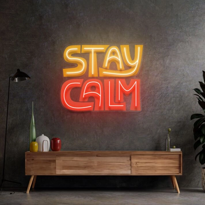 Stay Calm Led Neon Sign Light Pop Art