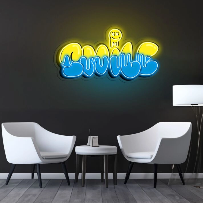 Smile Grafity Neon Sign X Acrylic Artwork