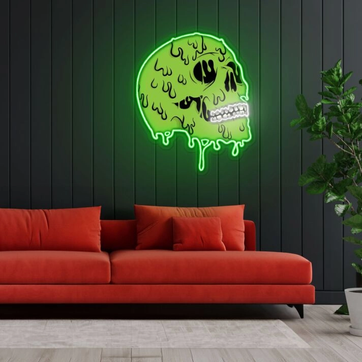 Skull Zombie Neon Sign X Acrylic Artwork