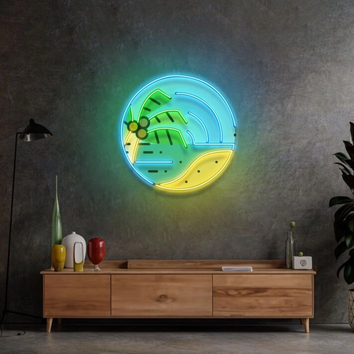 Sandy Beach Led Neon Sign Light Pop Art