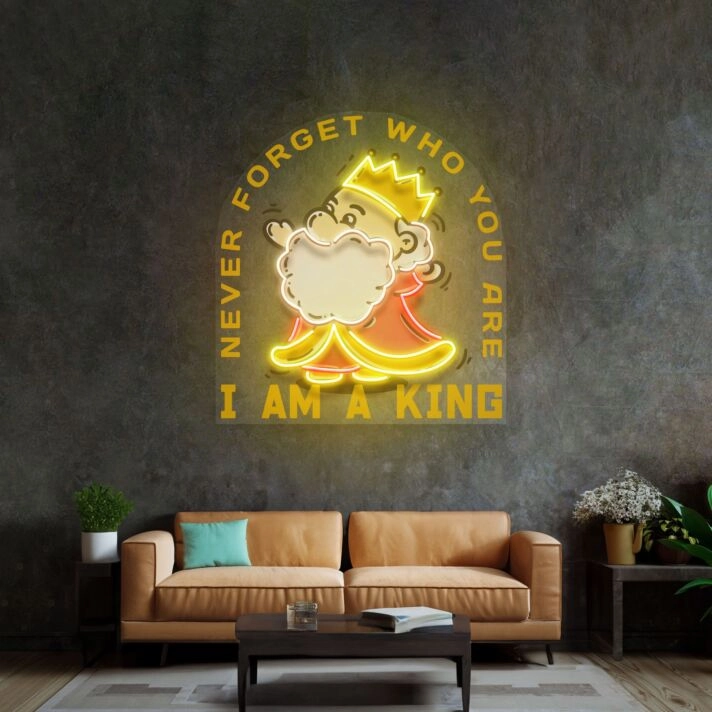 Cute King Led Neon Sign Light Pop Art