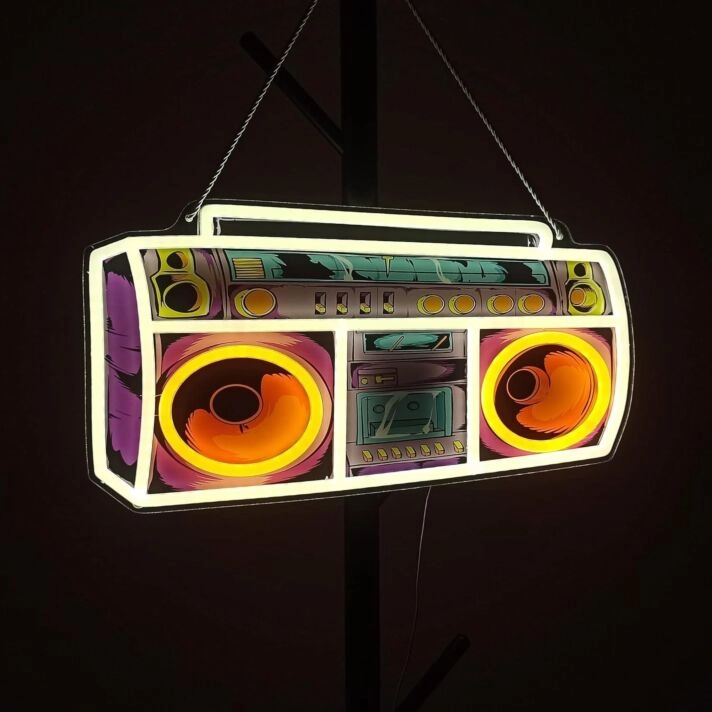 Retro Boombox Led Neon Sign Light Pop Art