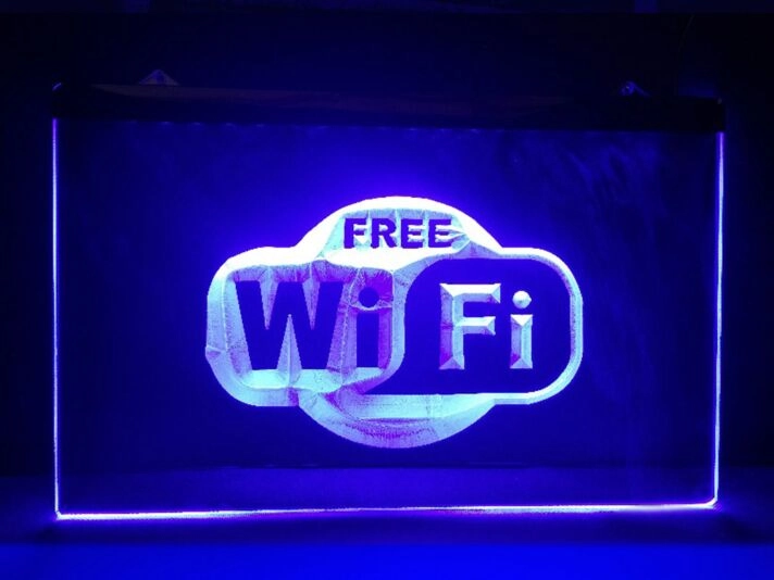 Free WiFi Hanging Neon Sign