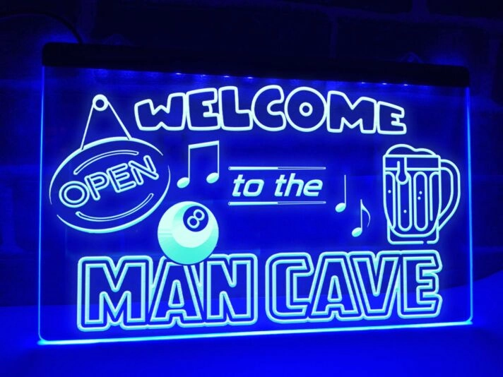 Welcome to the Man Cave Hanging Neon Sign
