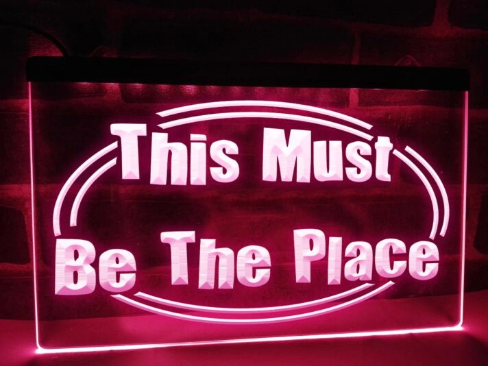 This Must be the Place Hanging Neon Sign