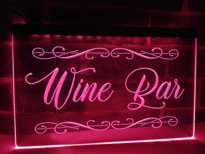 Wine Bar Hanging Neon Sign
