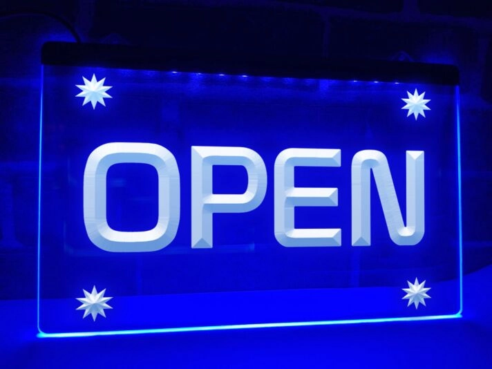 Open Hanging Neon Sign
