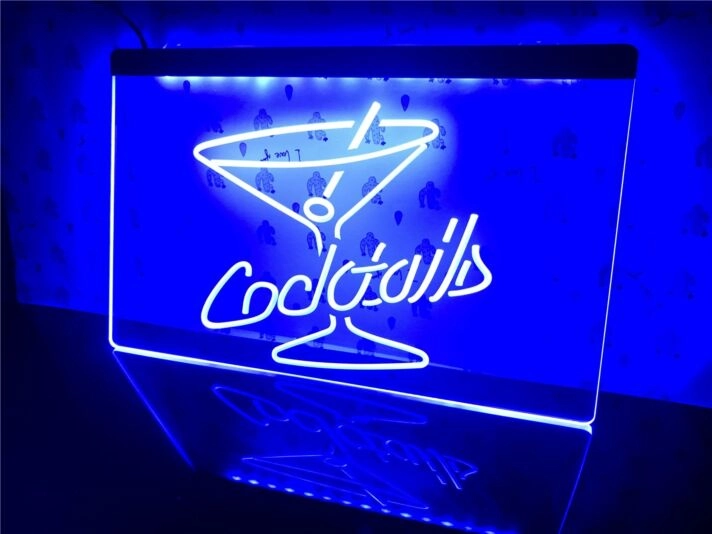 Cocktails Hanging Neon Sign