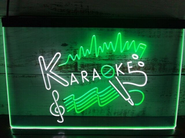 Karaoke Two Tone Hanging Neon Sign