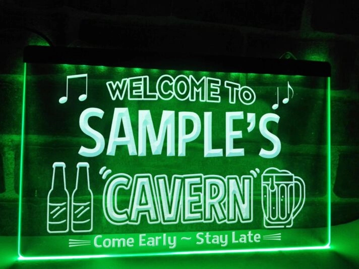 Welcome to My Cavern Personalized Hanging Neon Sign