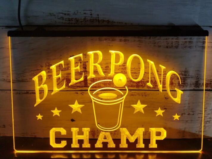 Beer Pong Champ LED Neon Hanging Neon Sign