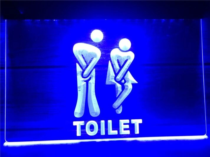 Funny Toilet Entrance Hanging Neon Sign