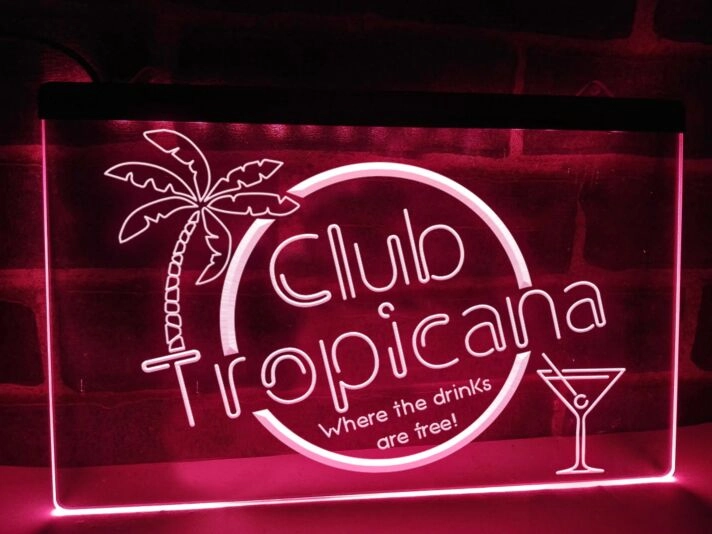 Club Tropicana Bar Hanging Neon Sign