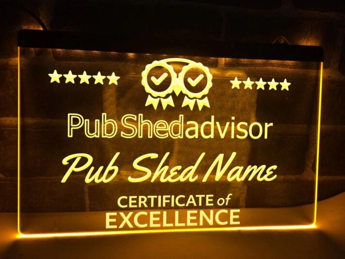 Pub Shed Advisor Personalized Hanging Neon Sign