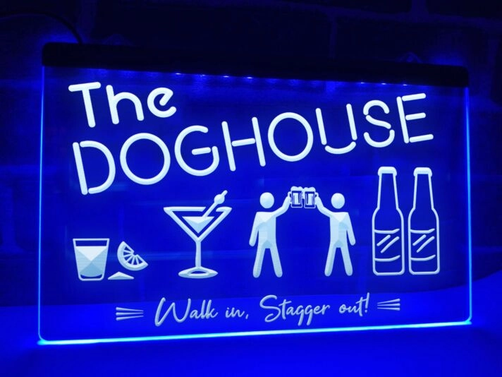 The Dog House Hanging Neon Sign