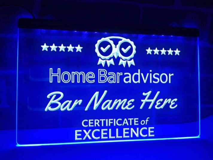 Home Bar Advisor Personalized Hanging Neon Sign