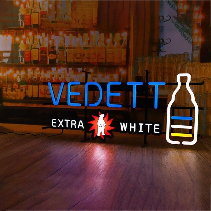 Extra White Iron Frame Neon Sign