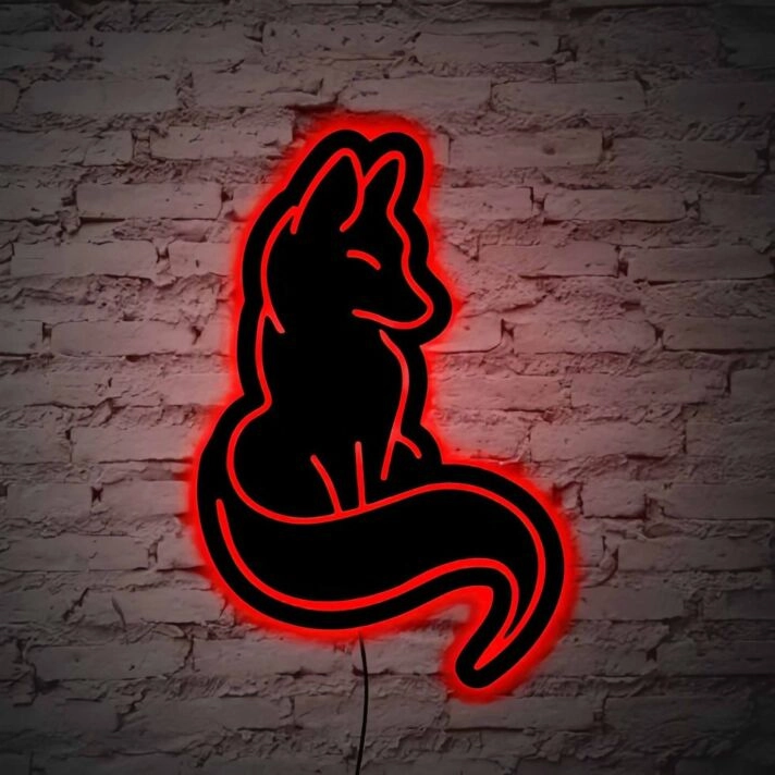 Well Behaved Cat Neon Black Backsplash