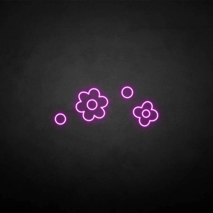 cute flowers' neon sign