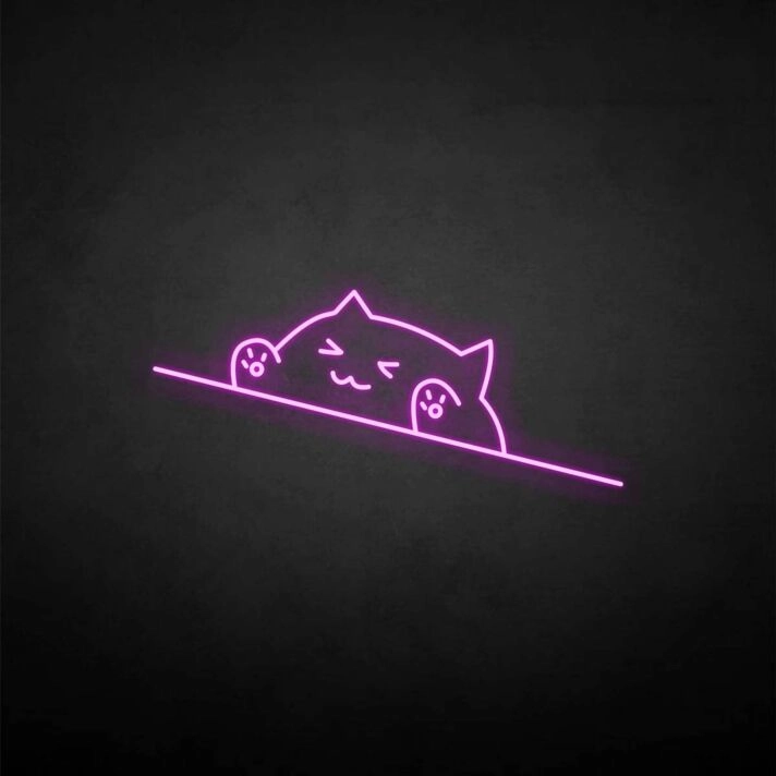 'Happy cat' neon sign
