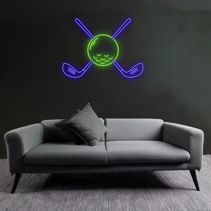Golf Club Set Neon Sign