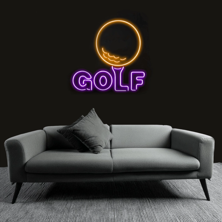 Customize Golf Ball Icon Neon Sign
