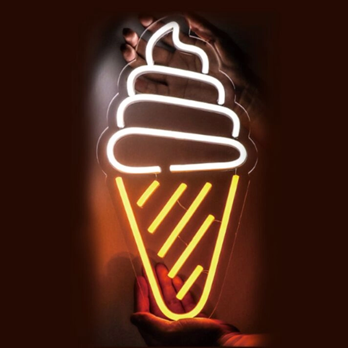 Multi Layer Ice Cream Summer Treat Neon Sign