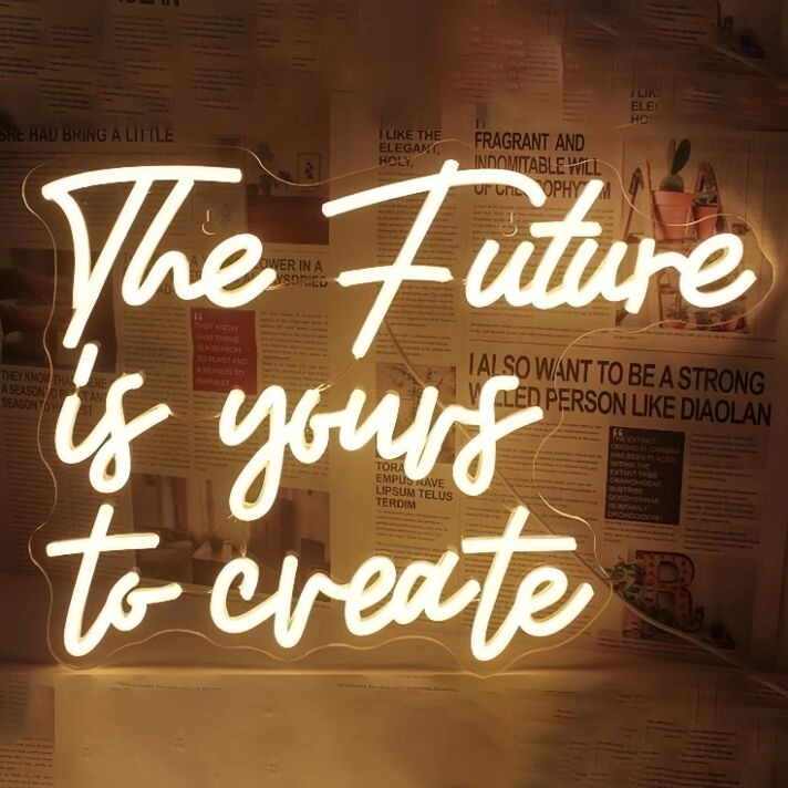 The Future is Yours to Create Wedding Neon Sign