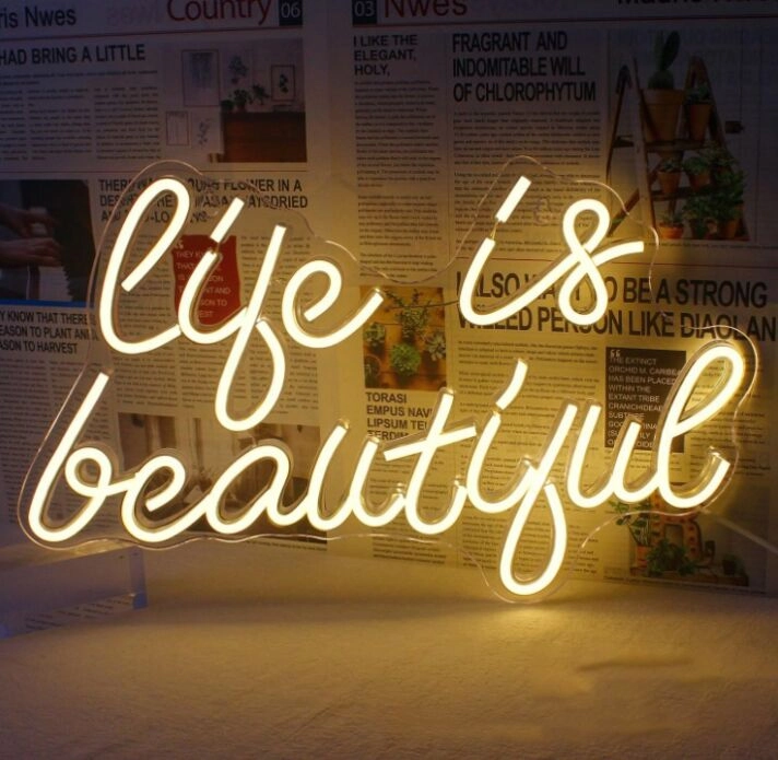Life is Beautiful Wedding Neon Sign