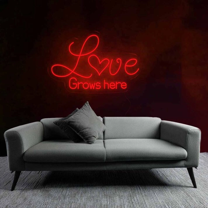 Nurturing Love Grows Here Neon Sign