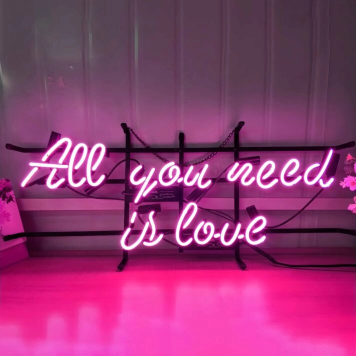 All You Need Is Love Elegant Iron Frame Neon Sign