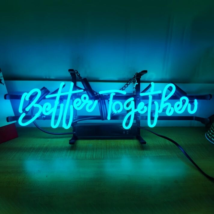 Better Together Romantic Iron Frame Neon Sign