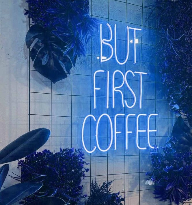But First Coffee Stylish Neon Sign
