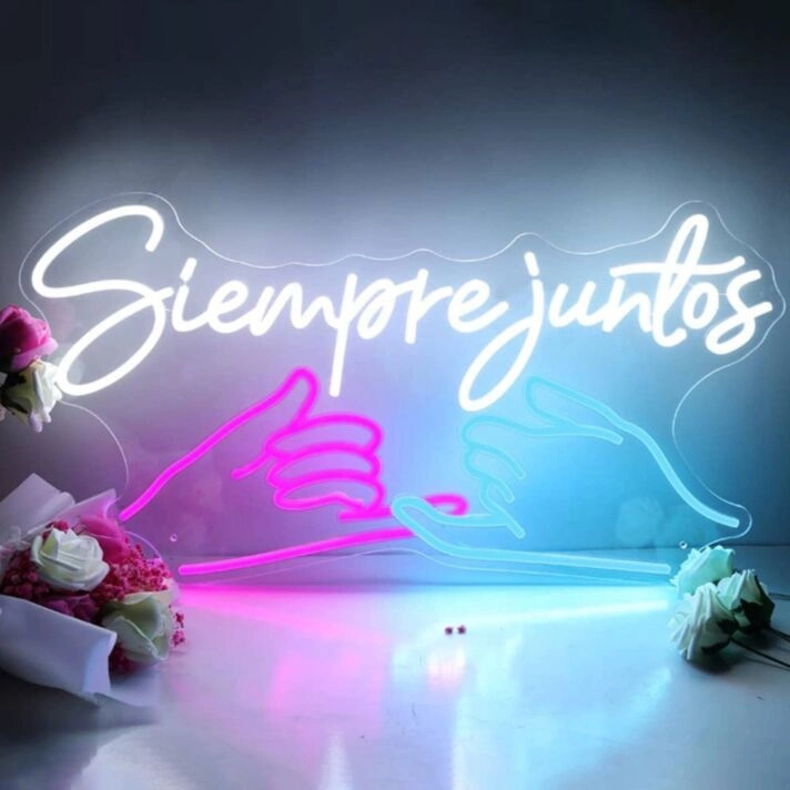 Customize Siempre Juntos Always Together Love Neon Sign