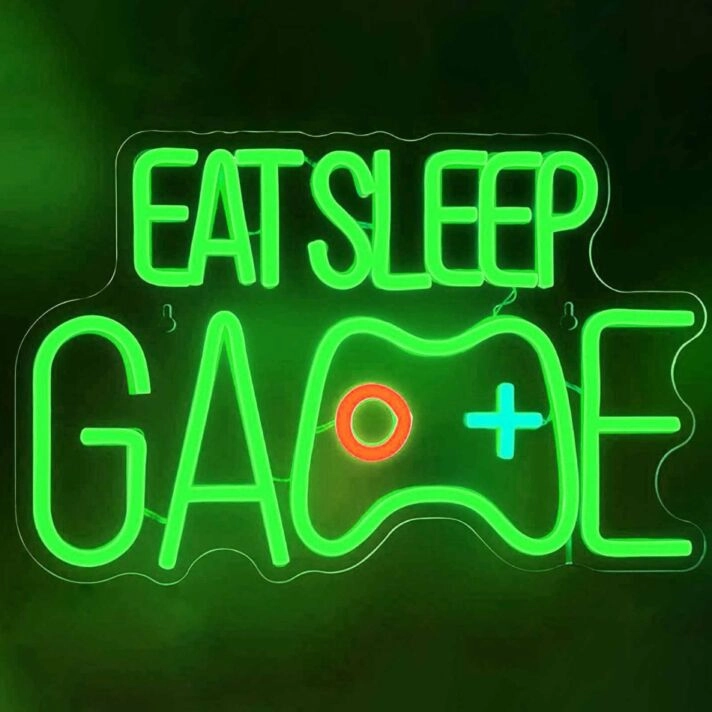 Eat Sleep Game Game Neon Sign