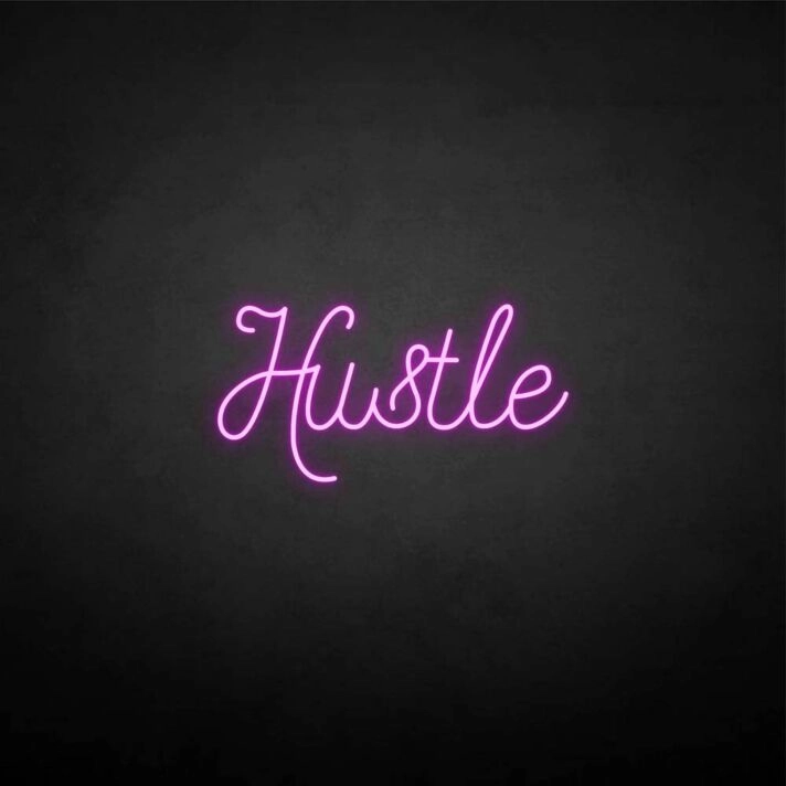 'Hustle 3' neon sign