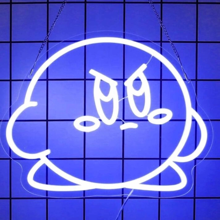 Mad Angry Kirby Game Neon Sign