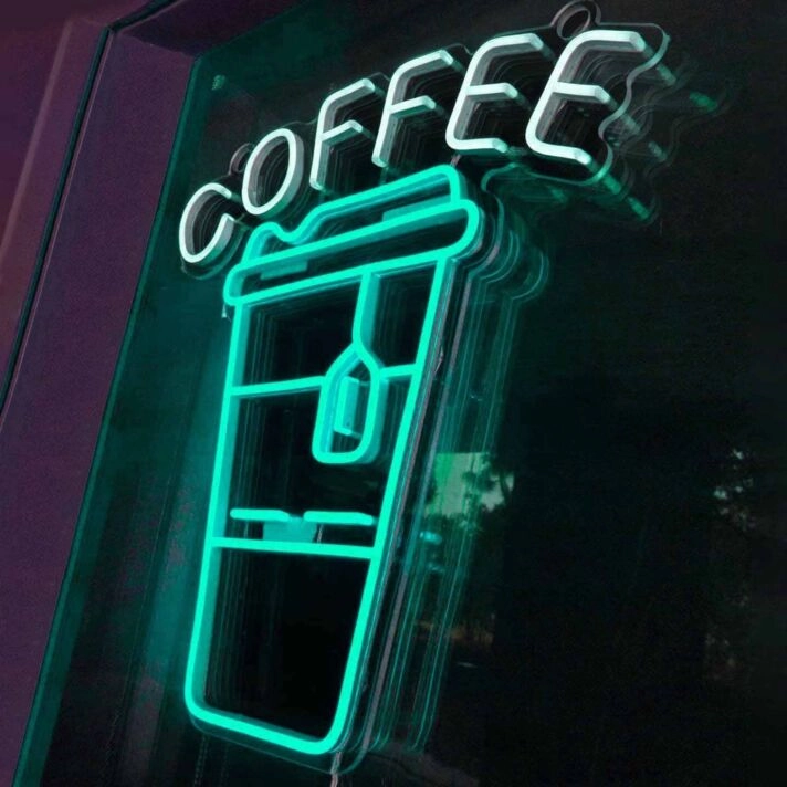 Customize Handheld Coffee Cup Coffee Shop Neon Sign