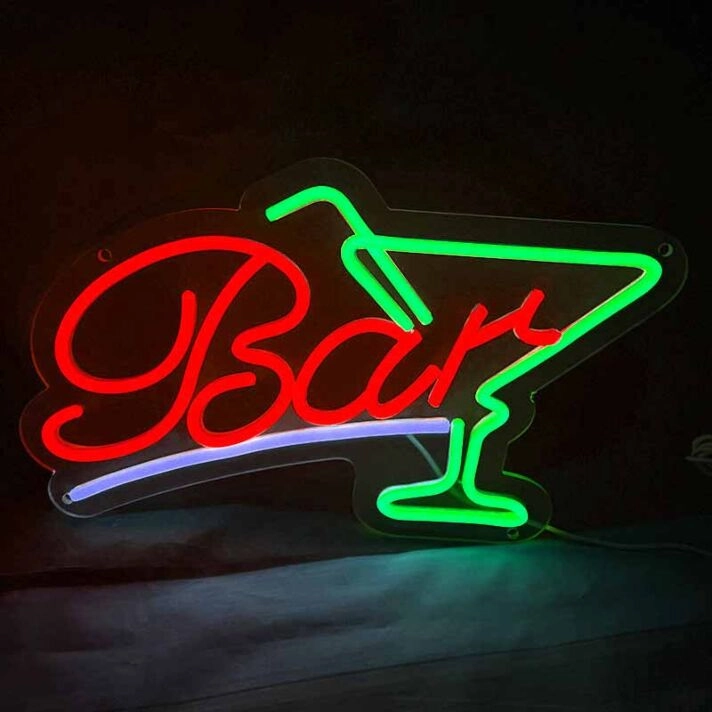 Customize Cocktail Glass Neon Sign