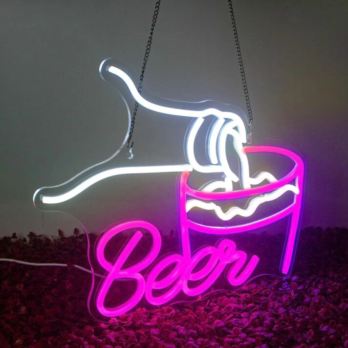 Customize Pouring Drink Neon Sign