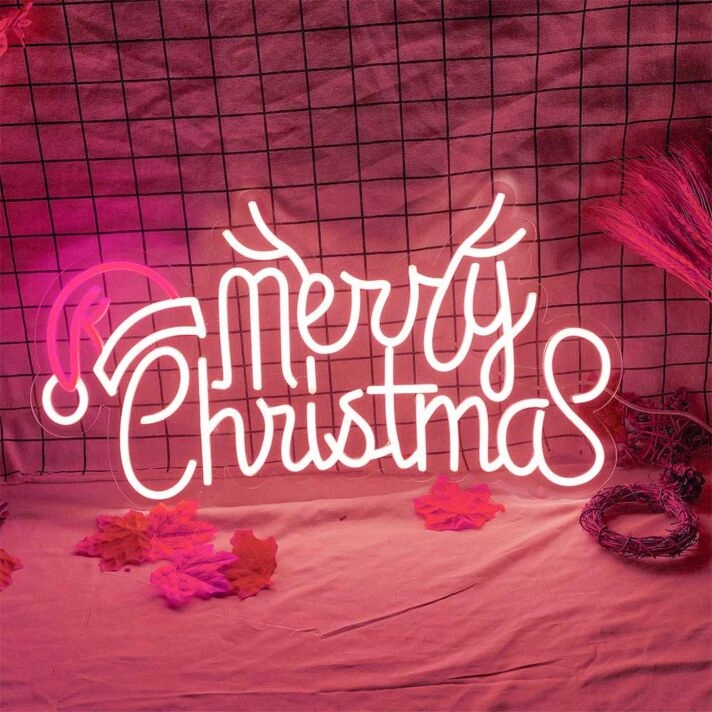 Merry Christmas Celebration Deco Neon Sign