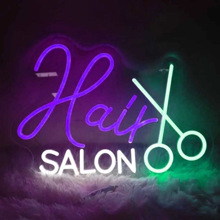 Customize Classic Barbershop Scissors Neon Sign
