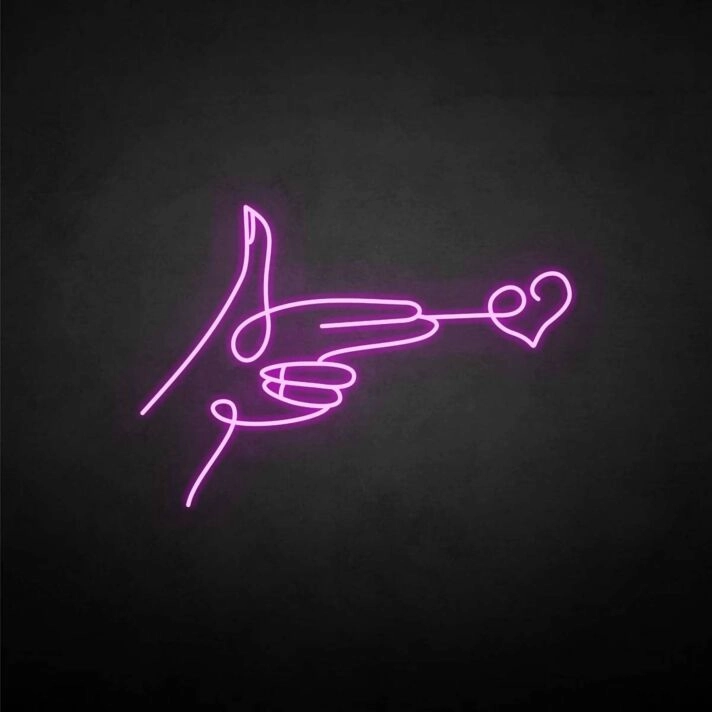 'Send heart' neon sign