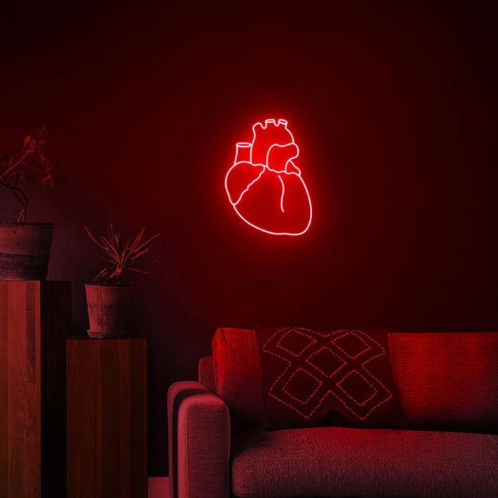 Human Heart Neon Sign for Unique and Artistic Decor