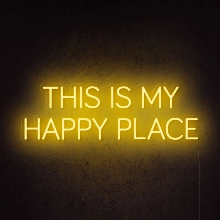 This Is My Happy Place Neon Sign for Personal and Cozy Spaces