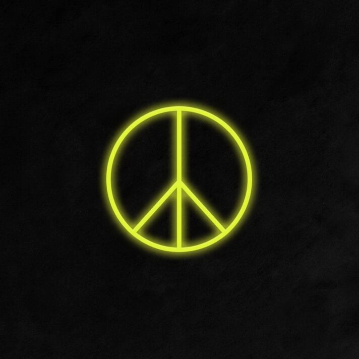 Peace Sign Neon Sign for Positive and Peaceful Spaces