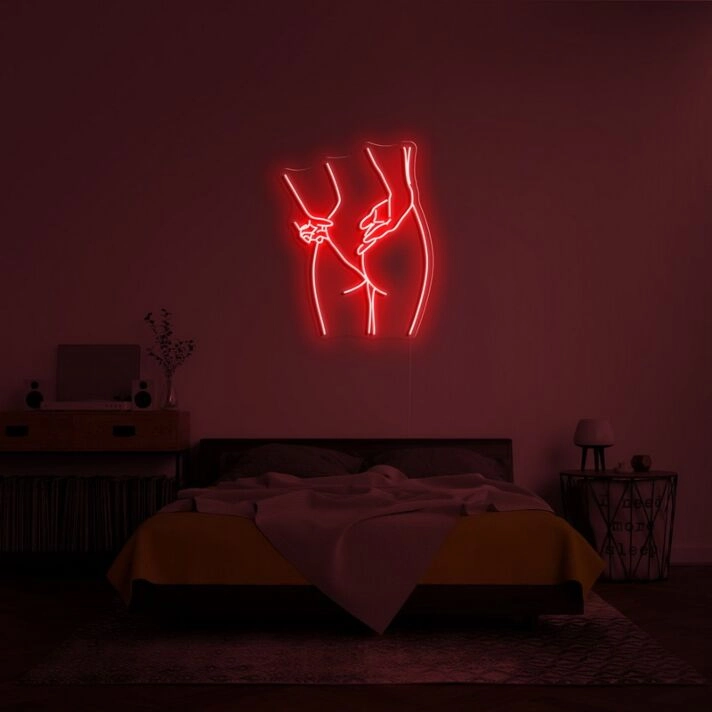 Peachy V2 Neon Sign for Fun and Playful Decor